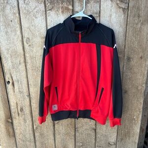 Kappa Full Zip Track Jacket Mens Large Red
